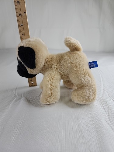 Russ Shining Stars 8" Realistic PUG Puppy Dog Plush Stuffed Animal Beanbag Toy - Picture 2 of 8