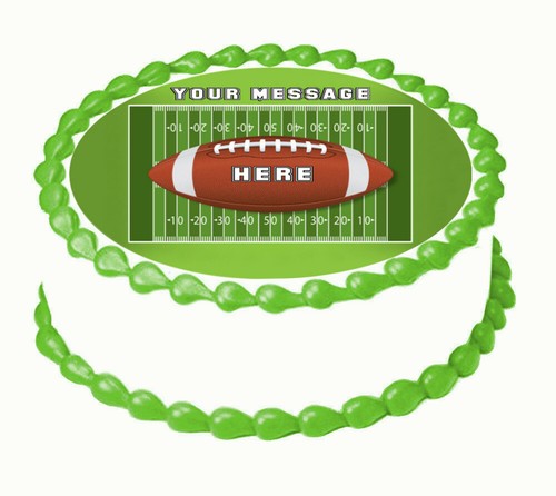 FOOTBALL BALL FIELD Birthday Image Edible cake topper Design - Picture 7 of 11
