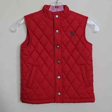 Janie And Jack Unisex Red Quielted Vest Size 3 to 4