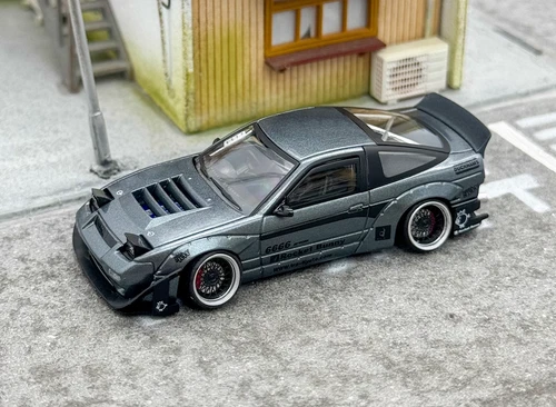 MT 1:64 JDM Gray Silvia S13 180SX Rocket Bunny Model Diecast Metal Car - Picture 4 of 18