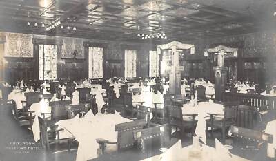 CHICAGO Illinois RPPC postcard USA Stratford Hotel Blue Room dining restaurant