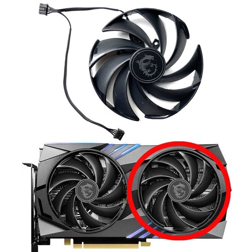 Ventilateur de refroidissement PLD10020B12H de remplacement pour carte graphique MSI RTX4060 4060ti GAMING - Photo 12/16