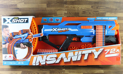 Zuru X-Shot Insanity Mega Barrel Blaster Toy Gun 72 Darts Kids/Children 8+ NEW