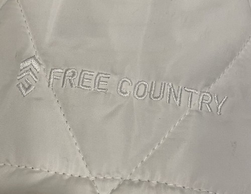 Free Country Jacket Girls Med White Reversible Winter Faux Fur - Picture 3 of 10