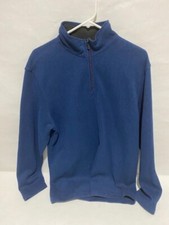 Mens Izod Advantage Dark Blue Zipper Pullover Size Natural Stretch L