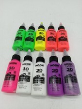 Bargain Lot of 10 Moon Glow - Neon UV Fabric Paints, 1 fl oz. Assorted Colors 