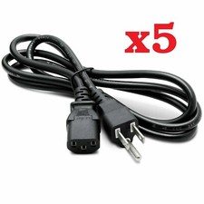  LOTS of 5 Samsung Sony Plasma LCD LED TV Monitor Printer AC Power Cord Cable