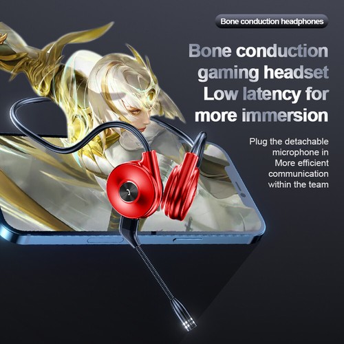 Wireless Headphones Bone Conduction Headset with Mic for Sports Workout Running - Picture 11 of 11