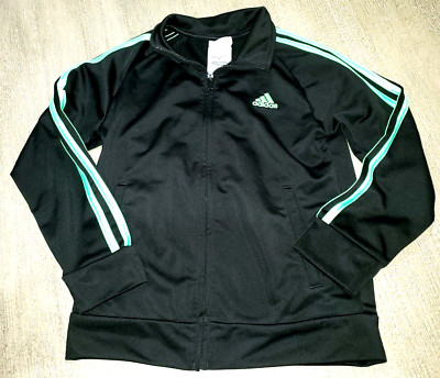 ジャケット・アウター Stripe City boy jacket / blouson adidas boys black bright green stripe JACKET size 6 SPRING