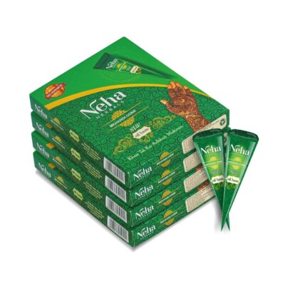 Neha Natural Henna Mehandi Temporary Tattoo Body Art Kit - 48 Cones