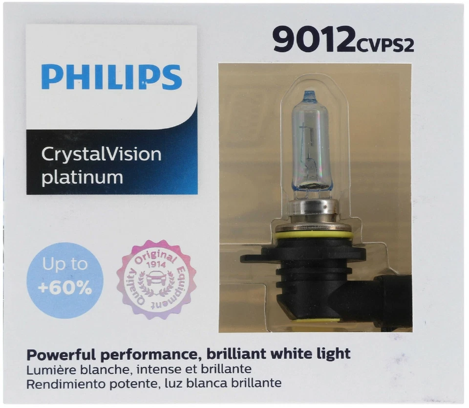 Philips Crystal Vision Platinum 9012 55W Two Bulbs Headlight Replacement Upgrade - Image 2 of 4