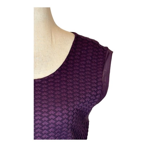 Opening Ceremony Dress Women Large Purple Plum Cut Out Thalia Puckered Midi NWT - Picture 7 of 13