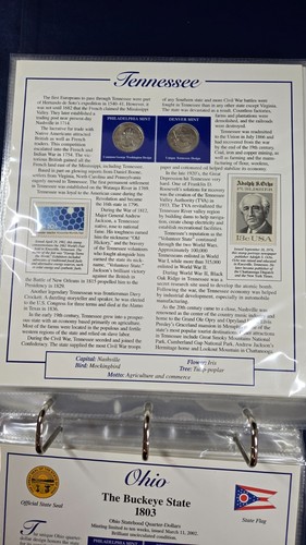 Statehood Quarter Collection, US Postal Commemorative Society 2 Volumes Wash DC - Picture 13 of 23