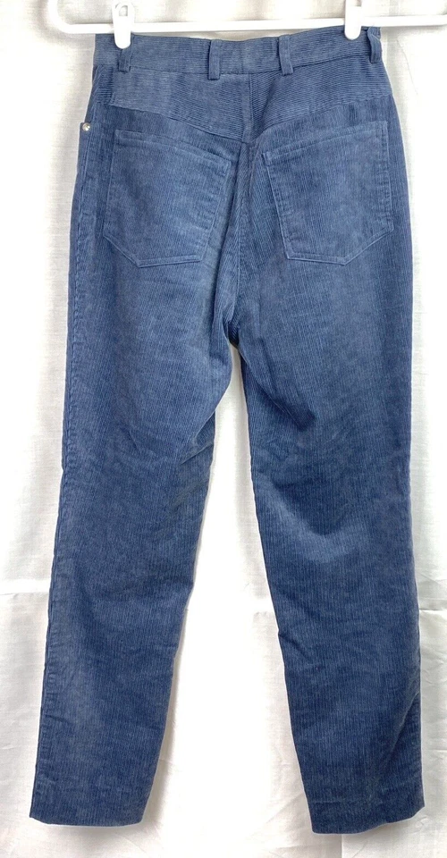 Pantalones de mezclilla Escada Margaretha Ley índigo apagados azul marino fino cordouroy talla 36 Foto 2 de 4