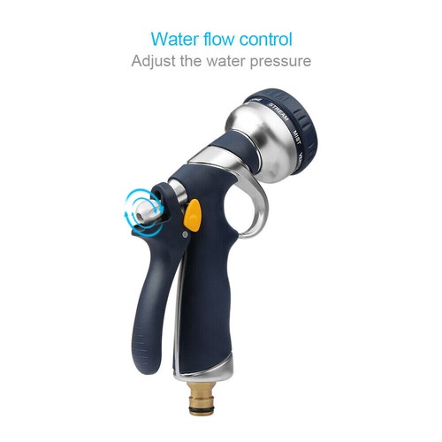 9-Dial Metal Spray Guns Hose Lawn High-Pressure Car Wash Jet Watering PipeGarden - Picture 10 of 12