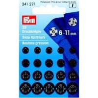 AnnäH-DruckknöPfe Schwarz Zum Messing AnnäHen Druckknö Stck Metall Prym 341271