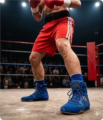 Hayabusa Pro Boxing MMA Sneakers Shoes High Top Men's Size 10 Blue Martial Arts