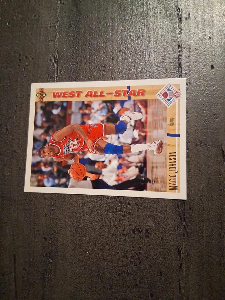 💎 Tarjeta Magic Johnson 1991 cubierta superior #57 clasificación All-Star casi nueva-como nueva 8,5 por GMA Foto 2 de 3