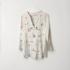 M.A.B.E(Star Mela formerly)Ecru White, Blue , Red , Embroidered Kaftan S