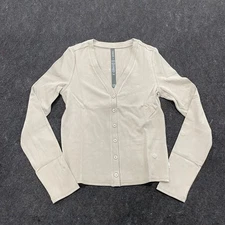 VUORI Long Sleeve Pose Cardigan Sweater Women's Size S Toast VW1185