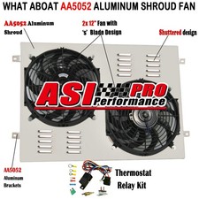 Aluminum Radiator Shroud Fanrelay Fit 1966-1979 Ford F100 F150 F250 F350 Cc833