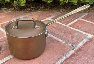 Vintage All Clad Cop R Chef Copper Saucepan Pot 2 Quart Qt