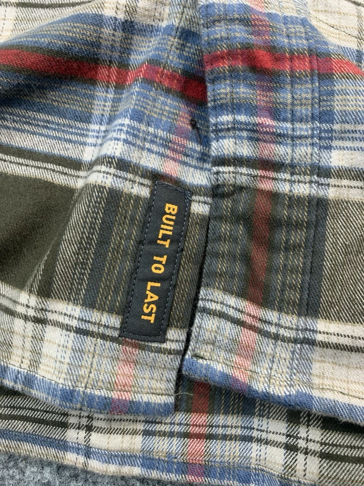 Ariat Shirt Mens Large Multi-Color Plaid Long Sleeve Button Up Rebar Flannel - Image 4 of 4