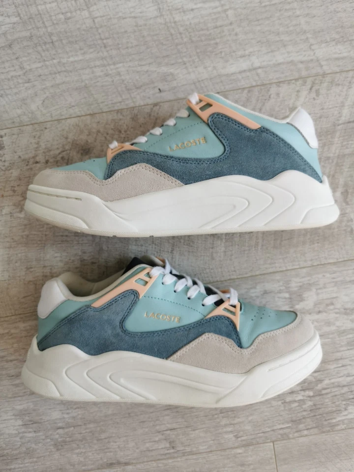 Women's Lacoste Court Slam 120 Suede Mix Chunky Trainers UK 6 EU 39.5 - Image 3 of 4