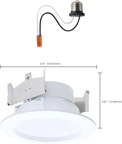 Satco S11895 - 6.5/8/9 Watt 4" LED Regressed Downlight CCT Select (1, 2 or 8 PK) - Picture 7 of 10