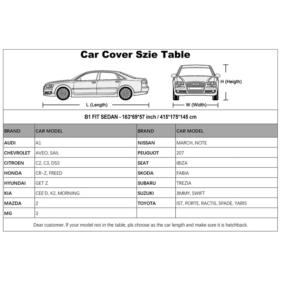 Cubierta de coche personalizada para todo tipo de clima 100 % impermeable protección exterior para Nissan March Foto 2 de 4