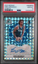 2023 PANINI MOSAIC SCRIPTS #MSBRW GREG BROWN III PSA 10