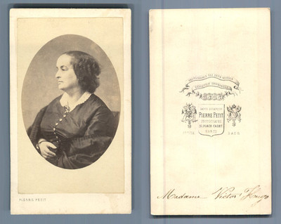 Pierre Petit, Paris, Adèle Hugo, geb. Foucher, Ehefrau von Victor Hugo CDV, Vintag