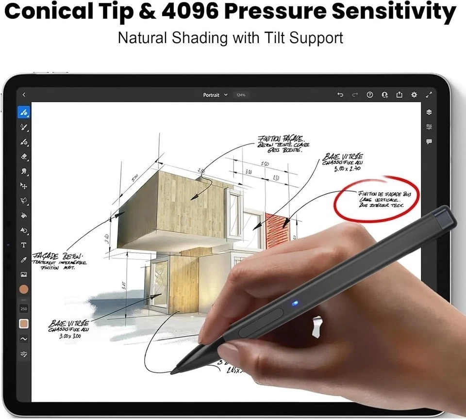 Slim Pen 2 for Microsoft Surface Pro 12/11/10/9/8/7/6/5/4/3/X, with 4096 Pressur - Image 3 of 4