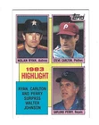 NOLAN RYAN / STEVE CARLTON / GAYLORD PERRY 1984 TOPPS #4 $25.00 HALL OF FAME