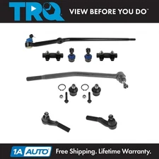 TRQ Front Upper & Lower Ball Joints with Inner & Outer Tie Rods for E150 Van