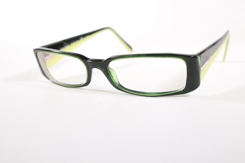 Prada Brille VPR 16G Damen Schwarz/Grün Vollrand Kunststoffbrille Brillengestell