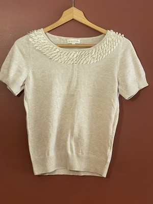 Monsoon Short Sleeve knit Top M