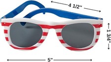 12pk Party Sunglasses Patriotic American Flag, 4th of July / Memorial Day 13z