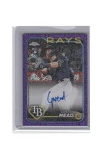 2024 Topps Chrome #RA-CME Curtis Mead Rookie Auto Purple Speckle #/299 B11R1C139