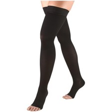 Truform Compression Thigh High Stockings 20-30 mmHg FIRM 8868 Size Medium Black