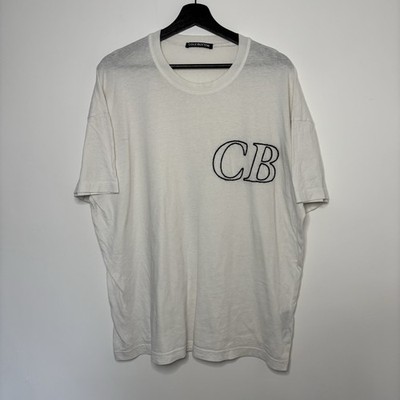 Cole Buxton CB Logo T-Shirt Creme Weiß Herren Medium Minimal Streetwear