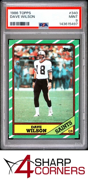 1986 Topps #340 Dave Wilson Saints PSA 9