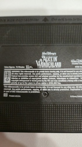 Alice in Wonderland Walt Disney Masterpiece Collection VHS Movie Stock #036 - Picture 4 of 21