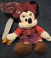 Disney Parks Pirates Of The Caribbean 12  Pirate Minnie Mouse Plush W/Sword