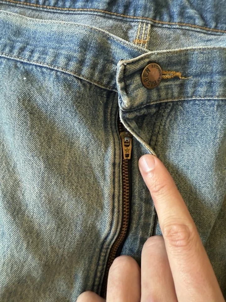 Vintage Double Knee denim Big Ben Carpenter Pants carhartt Faded Distressed - Image 2 of 4