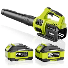 Leaf Blower Cordless 20V Powerful Electric Leaf Blower with 2x4.0Ah Batteries...