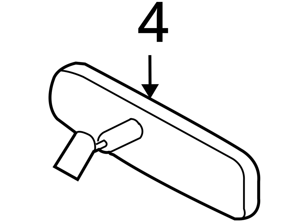 09 10 11 2012 Ford Flex Rear View Mirror w/ Automatic Dimming - Image 4 of 4