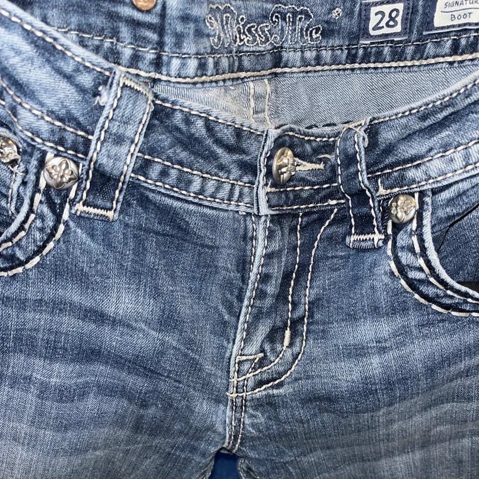 Vaqueros Miss Me Bootcut para mujer talla 28 x 32 JP5853B4 Foto 3 de 4
