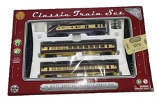 WOW TOYZ 20 Piece Battery Operated Classic Train Set W/ Lights Sounds Works Read