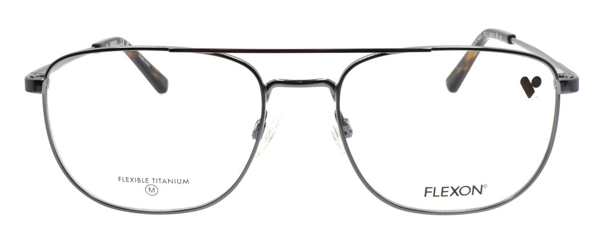 Flexon H6072 070 Men's Glasses Aviator 52-17-145 Gunmetal Flexible